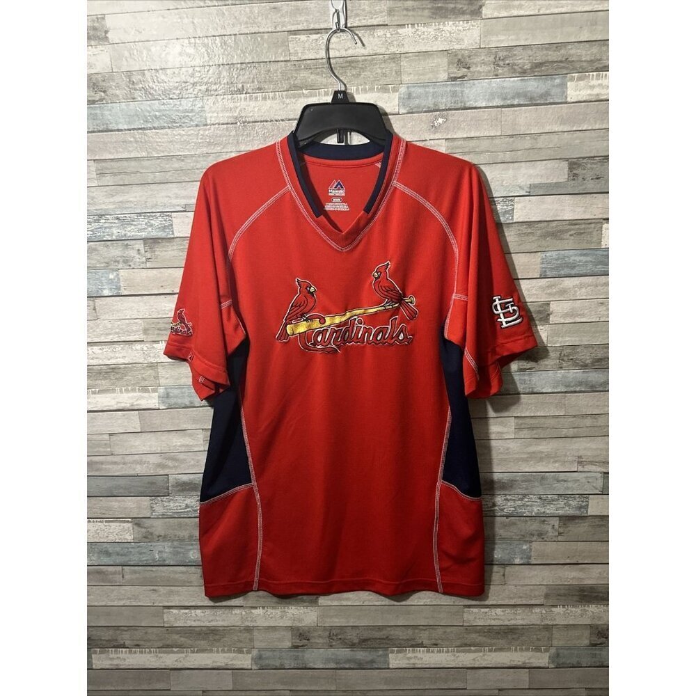 Men’s majestic cardinals jersey shirt red size medium
